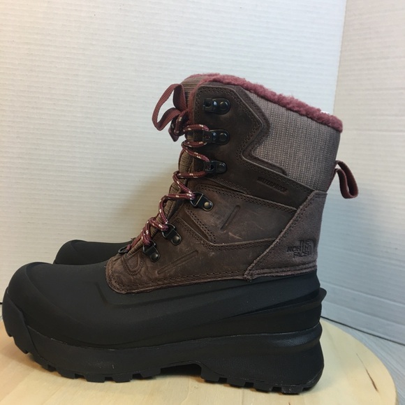The North Face Chilkat V 400 Waterproof Boots Size 9.5 Deep Taupe Black - Picture 3 of 8
